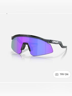 Oakley Hydra Sunglasses - Purple/Blue Mirrored Lens with Black Frame